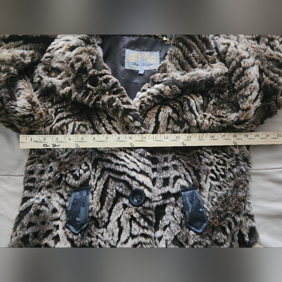 Steve Madden Women's Animal Print Coat with Button Magnetic Snaps Size Large - Picture 11 of 12
